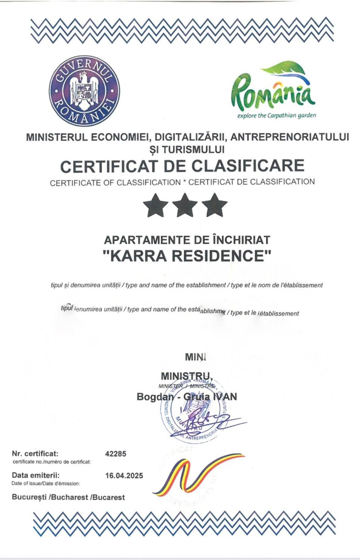 Karra Residence Timisoara - Autorizat Ministerul Turismului Timişoara Exterior foto